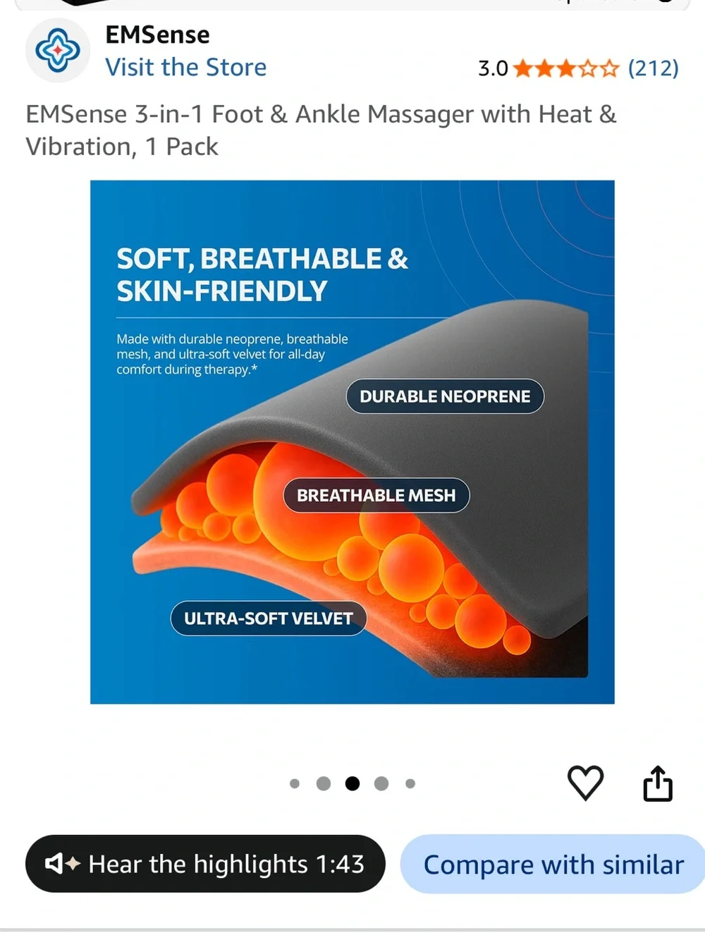 N/A heating foot